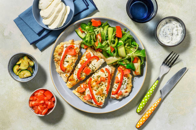 La Bianca : mozza, crème & poivron sur naan