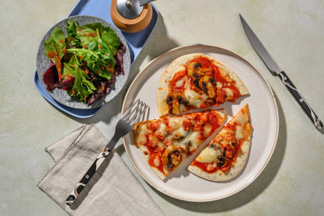 Pizza naan Diavola au chorizo