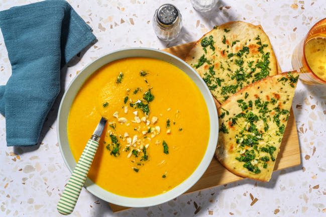 Velouté de navet & curry à l'indienne