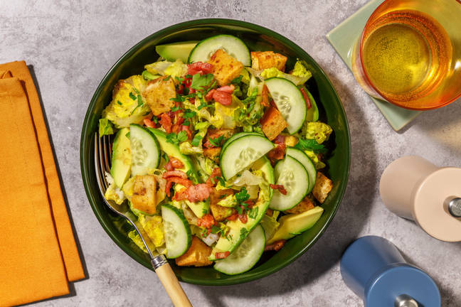 La Yankee : lardons grillés, avocat & sucrine