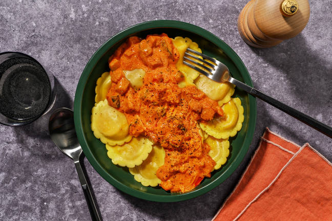 Romige girasoli met kip