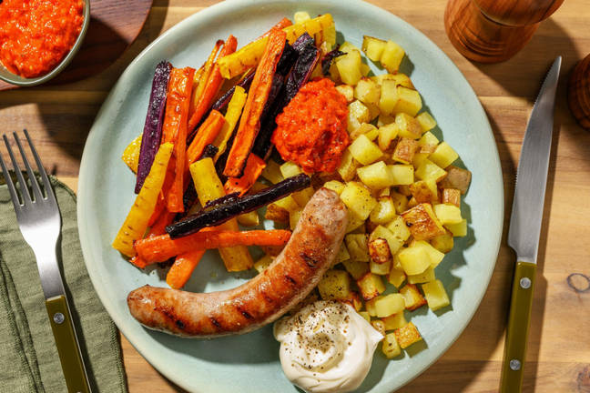 Worst van Brandt & Levie met aioli en regenboogwortels