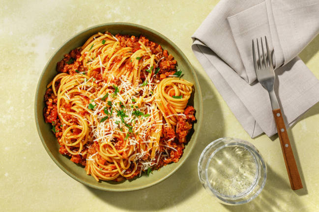 Linguine au haché végétal façon Bolognese