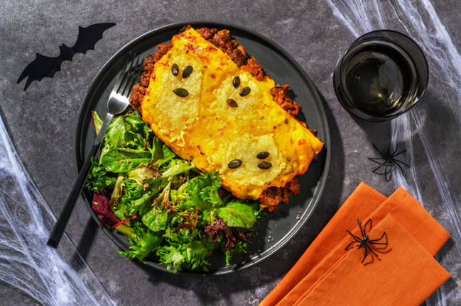 Parmentier effrayant de bœuf & potimarron