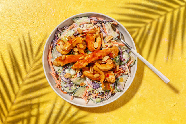 Asiatischer Hähnchensalat mit knackigem Gemüse