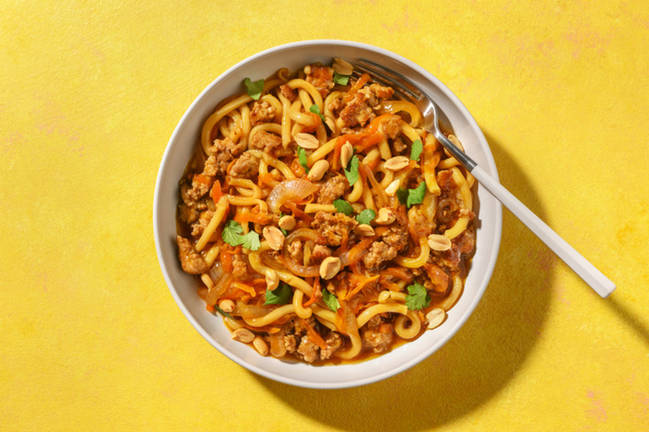 Nouilles udon minutes au porc & carotte