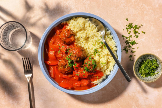 Tajine de kefta au bœuf & semoule