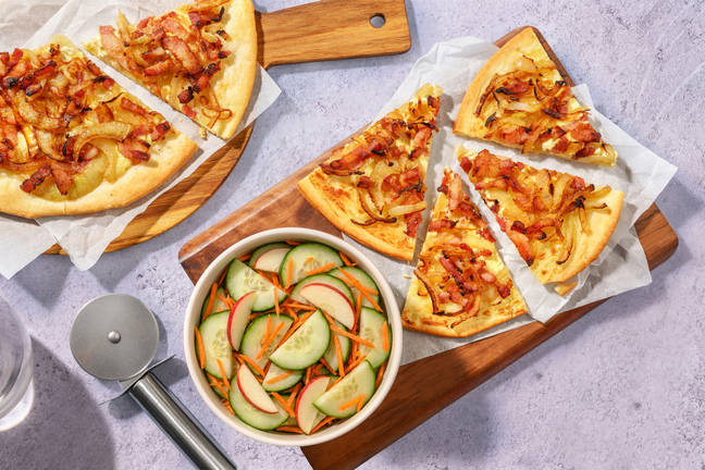 Tarte façon flammekueche aux lardons