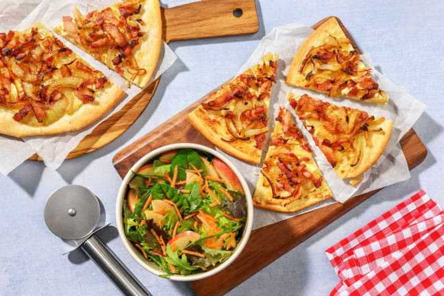 Tarte façon flammekueche à l'alsacienne