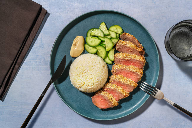 Bœuf sauté au sésame & sauce mayo-soja