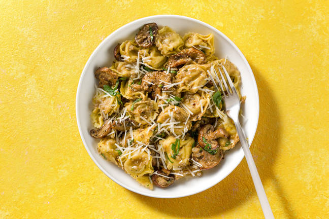 Easy ravioli ricotta-épinards sauce forestière