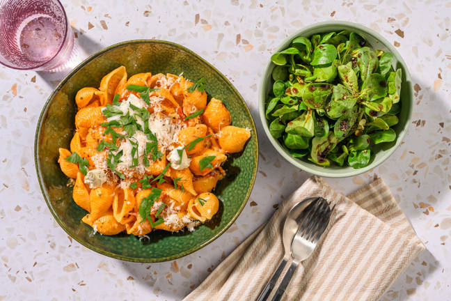 Conchiglie pesto rosso & fromage frais