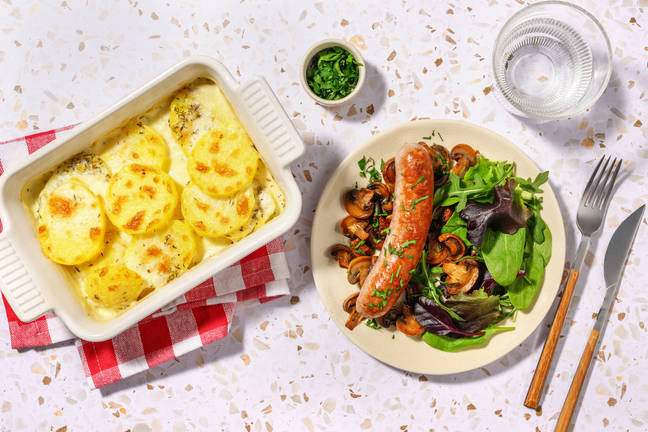 Gratin dauphinois & saucisse de Toulouse