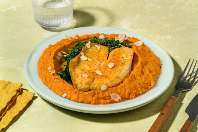 Lieu & purée de lentilles corail au paprika