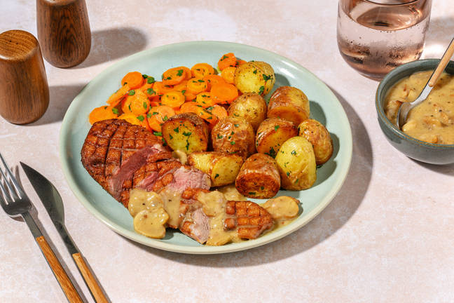 Canard sauce forestière & carottes Vichy