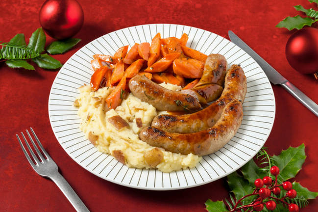 Pork Sausages and Rustic Parsnip Mash