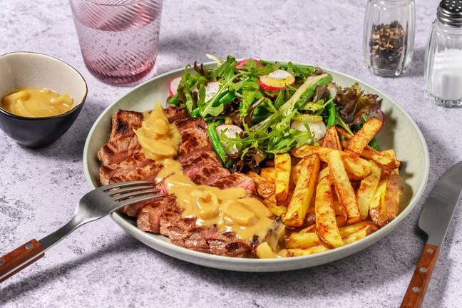 Seared Beef Rump & Dijon-Onion Sauce