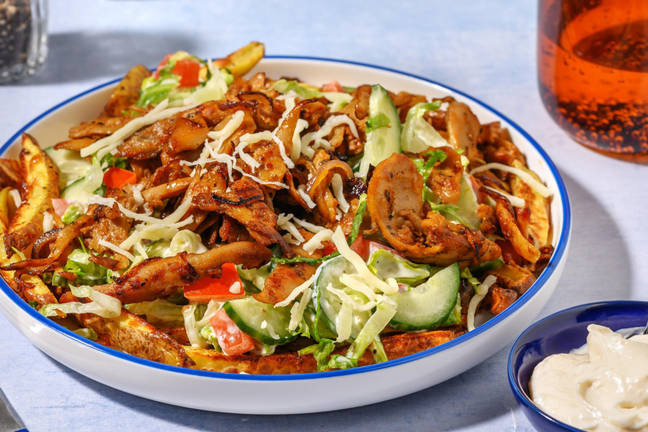 Assiette de shawarma végé