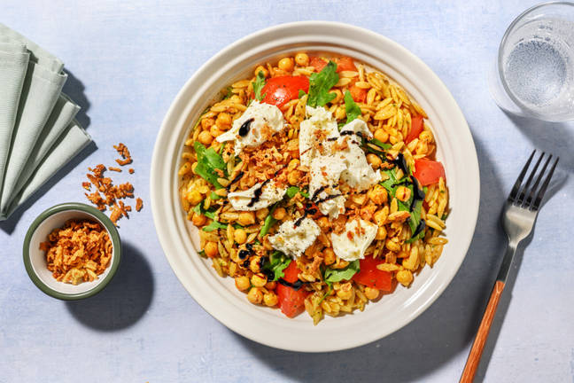 Pesto Orzo and Mozzarella Salad