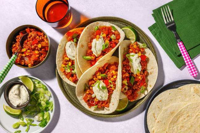 Charred Veg and Turkey Tortillas