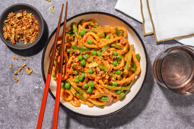 Udon Noodles in a Satay Sauce