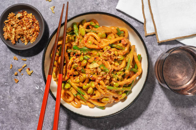 Udon Noodles in a Satay Sauce