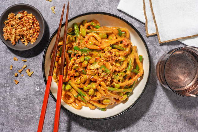 Udon Noodles in a Satay Sauce