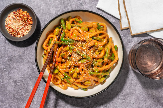 Udon Noodles in a Satay Sauce