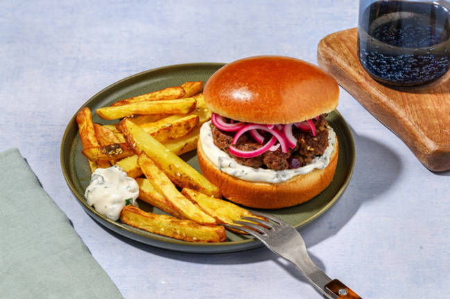 Burger de bœuf au zaatar & aïoli persillée