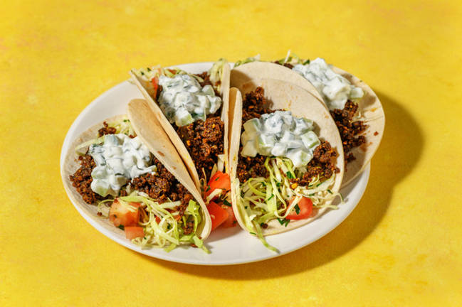 Vegetardeigtaco med indisk glaze