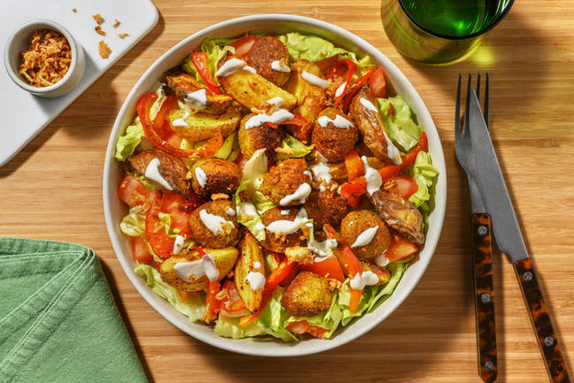 Falafel and Mediterranean Roast Veg