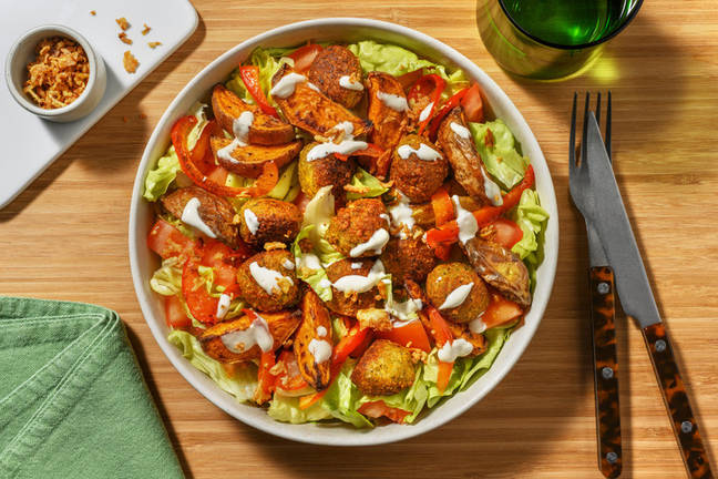 Falafel and Mediterranean Roast Veg