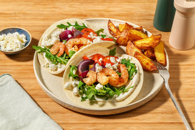 Traybake Prawn and Pepper Fajitas