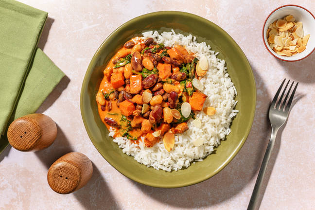 Warming Veggie 'Nduja Sweet Potato Rice Bowl