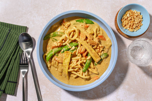 One Pan Thai Green Style Veggie Noodle Soup