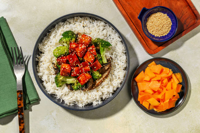 Bibimbap mit Gochujang-Tofu