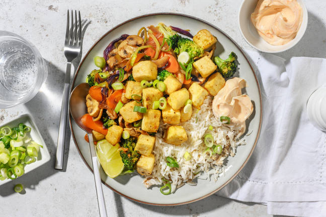 Sweet chili-glaserad tofu