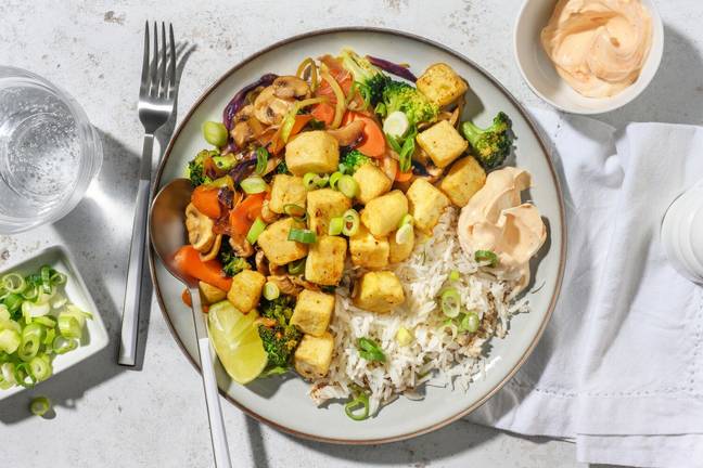 Sweet chili-glaserad tofu