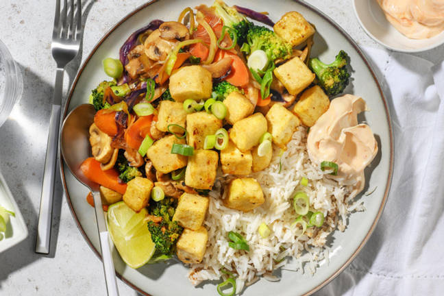 Sweet chili-glaserad tofu