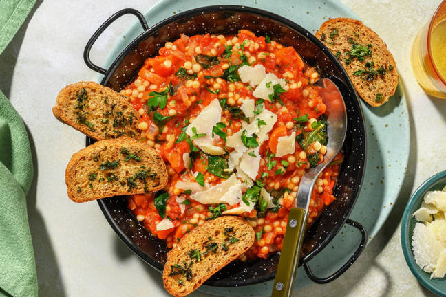 Italiaanse groentestoof met parelcouscous