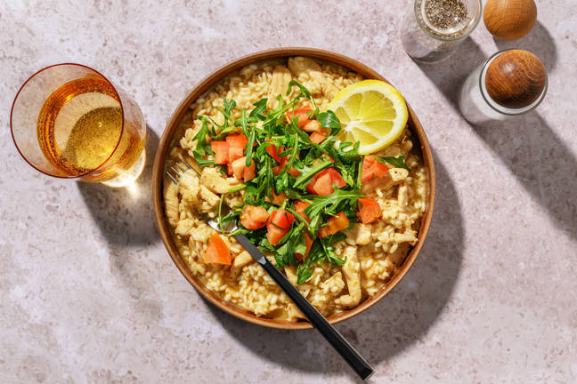One-Pot Zitronen-Risotto mit Hähnchen