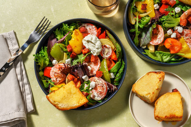 Salat Trampó: Tomaten-Paprika-Salat mit Chorizo
