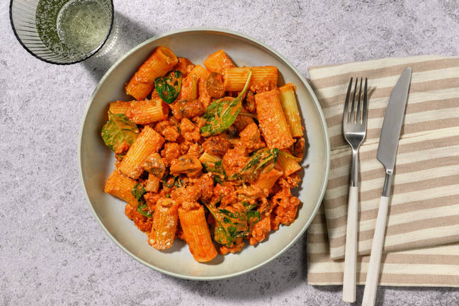 Creamy Lamb and Harissa Rigatoni