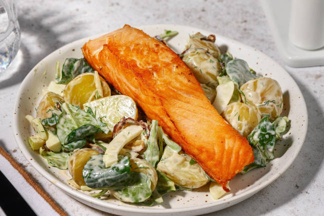 Saumon et salade de grenailles