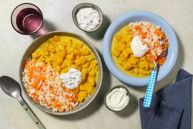 Butternut Curry and Veggie Rice