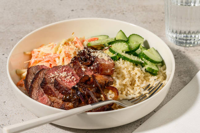 Bowl de steak en sauce bulgogi
