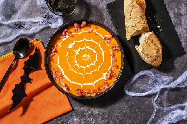 Spider Web Bacon and Veg Soup