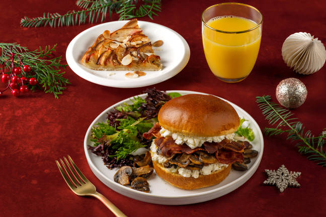 Brunch festif : buns champis, lard & mascarpone