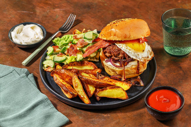 Le Cowboy Burger : bœuf, œuf & bacon