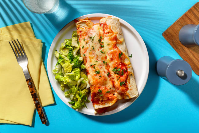 Enchiladas poulet, poivron & cheddar